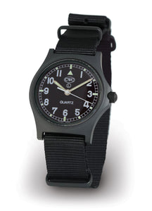 CWC GS Sapphire Watch, Black with Black Dial - No Date