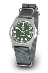 CWC GS Sapphire Military Green Watch, Stainless Steel with Green Dial - With Date