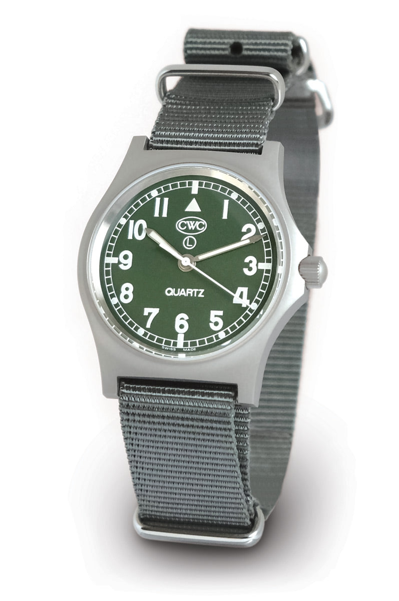 CWC GS Sapphire Military Green Watch, Stainless Steel with Green Dial - No Date