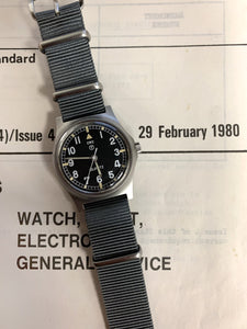 CWC G10 Fatboy-80 Quartz Re-Issue Watch - with original spec sheet