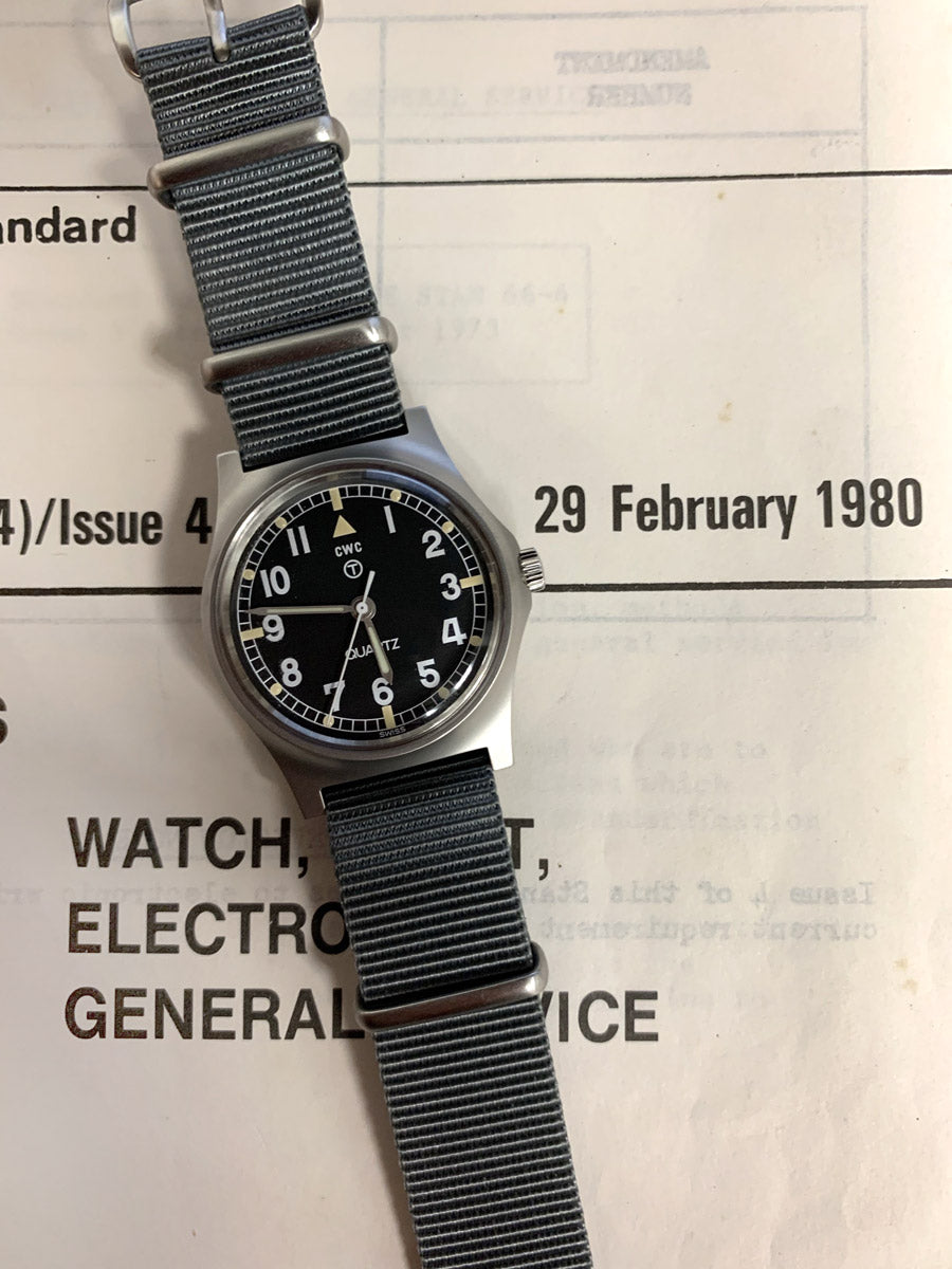CWC G10 Fatboy-80 Quartz Re-Issue Watch - with original spec sheet