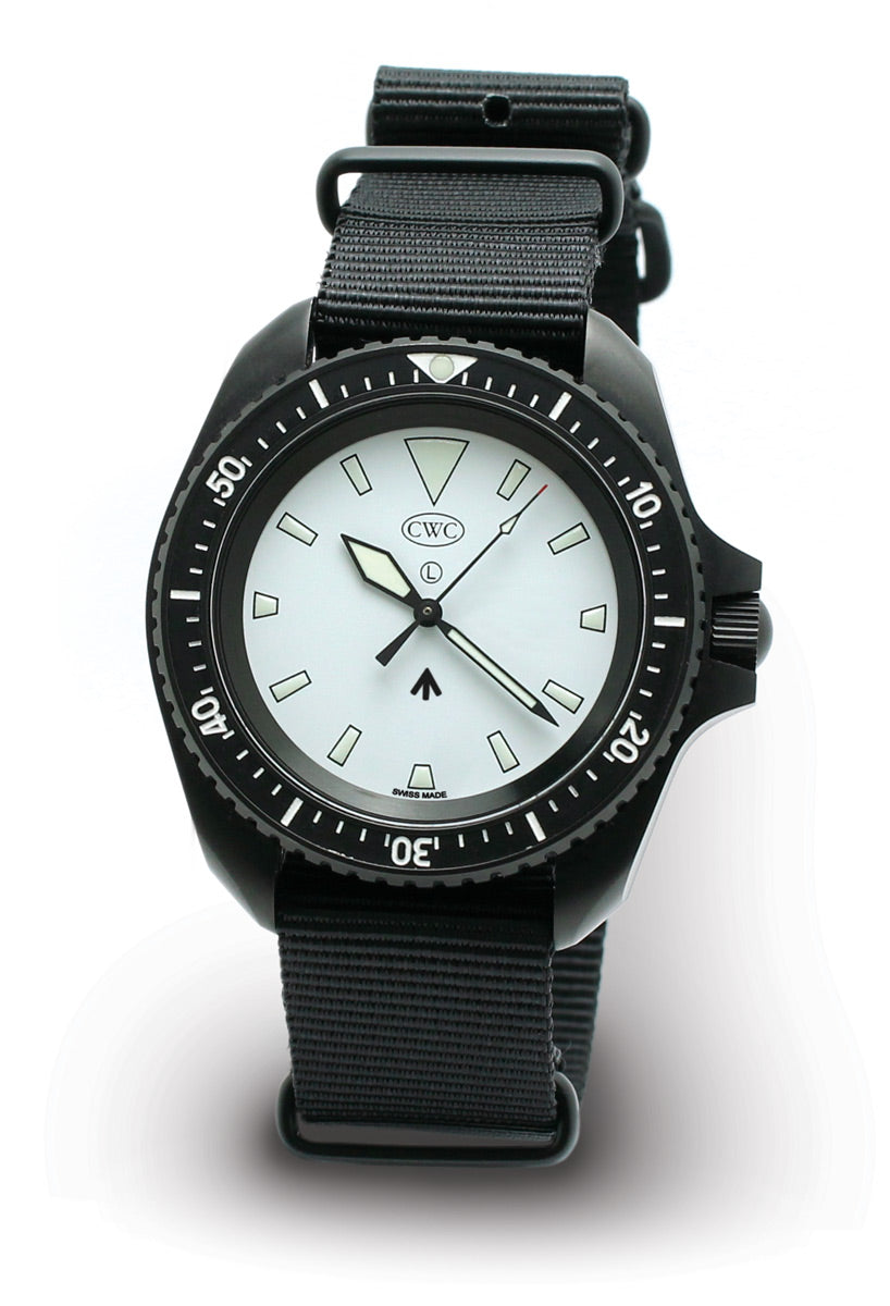 CWC Arctic Radar Quartz Diver Watch (White Dial)