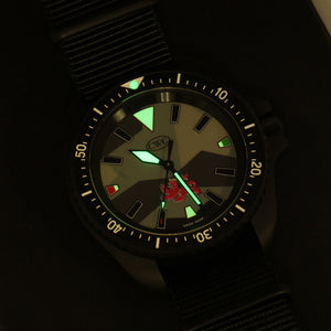 CWC Tamar Quartz Divers Watch - Black - Lume