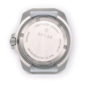 CWC Ti300 Titanium 5 Quartz Divers Watch - Case Back