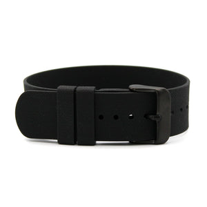 CWC Rubber Strap - Black with Black Buckle