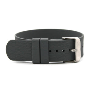 CWC Rubber Strap - Grey with Silver Buckle