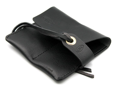 CWC 2-Pocket Leather Watch Roll - Black