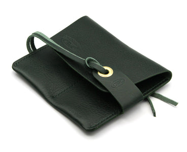 CWC 2-Pocket Leather Watch Roll - Dark Green