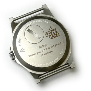Laser Engraving for Watch Case Backs - Example engraving
