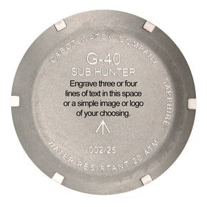 Laser Engraving for Watch Case Backs - G40