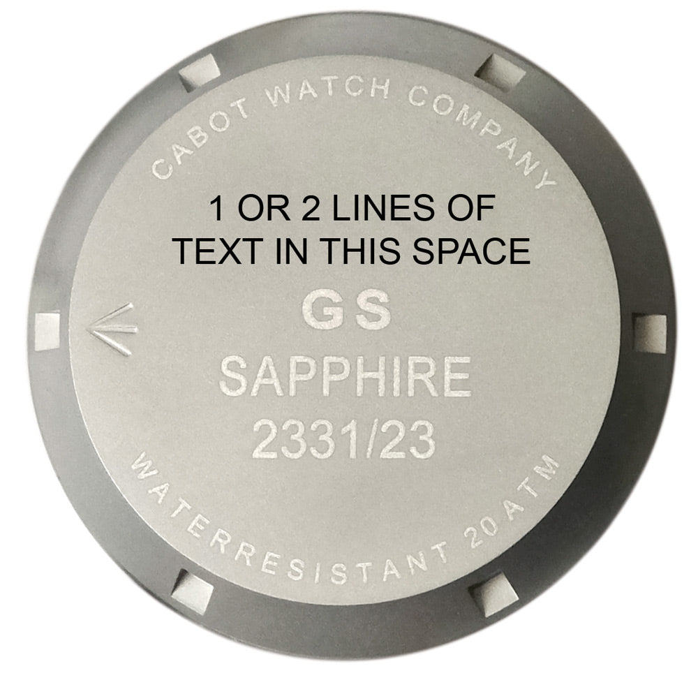 Laser Engraving for Watch Case Backs - GS Sapphire