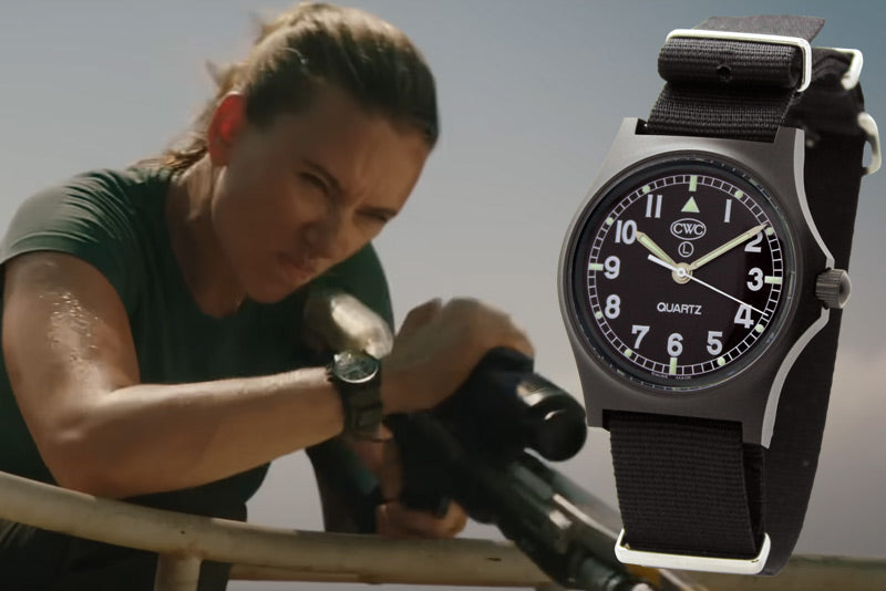 CWC GS Sapphire Watch, Black with Black Dial