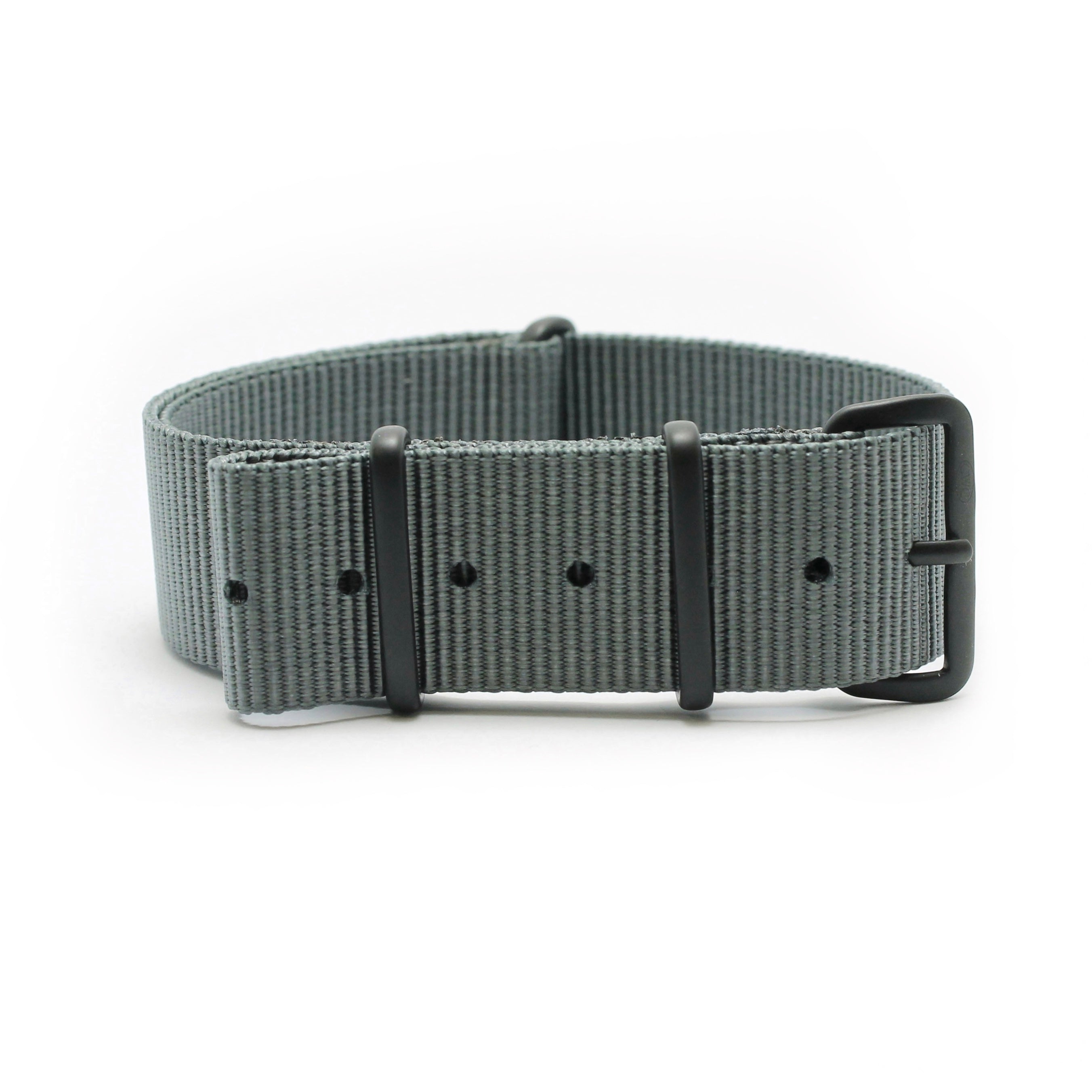 CABOT MILITARY STRAP - MILITARY GREY WITH MATTE BLACK BUCKLE