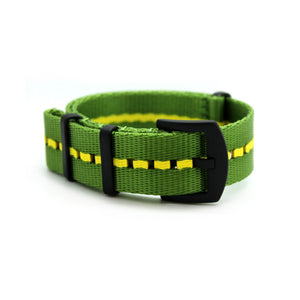 CWC SB WATCH STRAP - LEMON AND LIME, BLACK BUCKLE