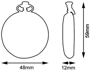 CWC MECHANICAL POCKET WATCH - DIMENSIONS