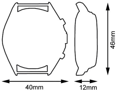 CWC QUARTZ CHRONOGRAPH WATCH - dimensions