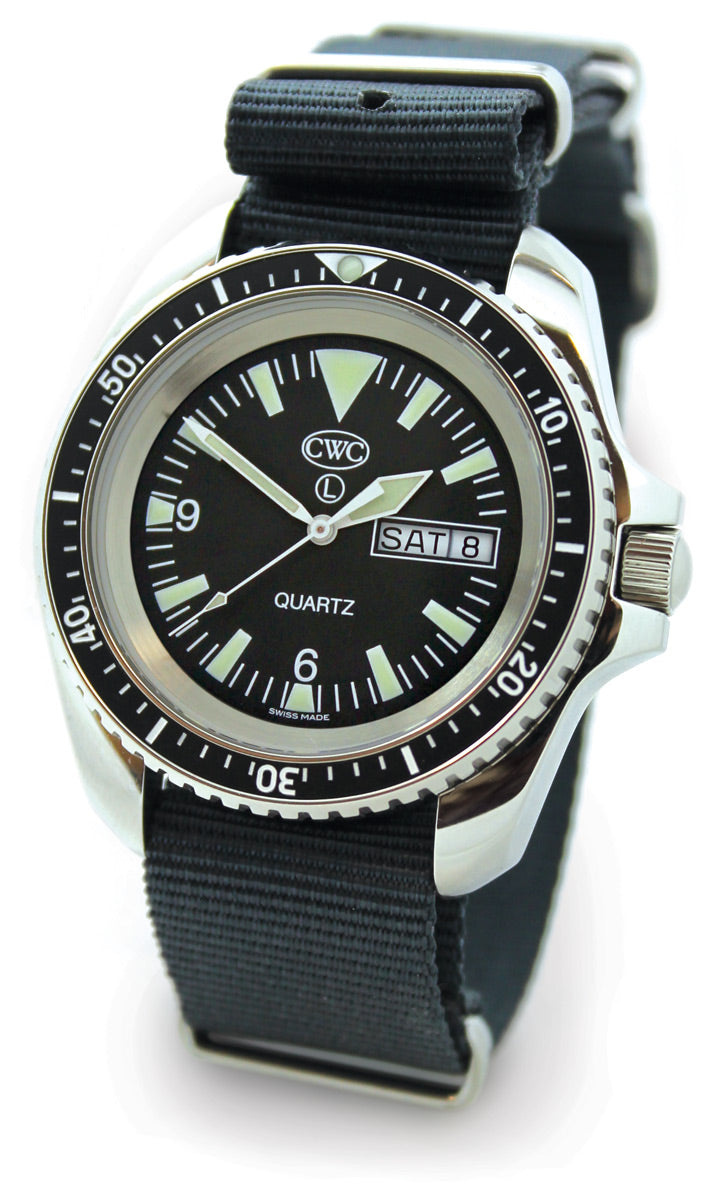 CWC Quartz Divers Watch Day/Date Polished Case (RN300-P QS120-DD)