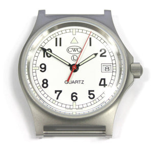 CWC GS SAPPHIRE SUBHUNTER WHITE DIAL STAINLESS STEEL CASE - FRONT