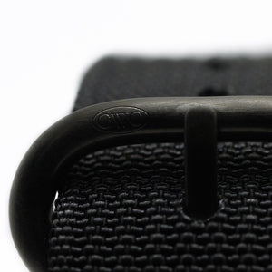 CWC Land Sea Air Watch Strap - Black with Matte Black Buckles