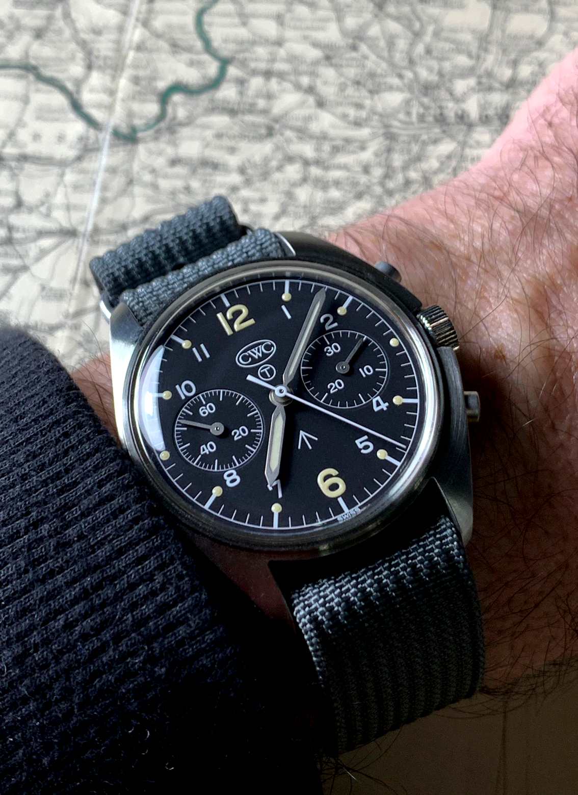 CWC LIMITED EDITION VALJOUX 7733 PILOT CHRONOGRAPH