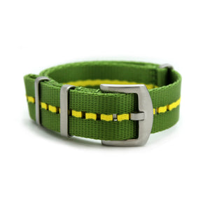 CWC SB WATCH STRAP - LEMON AND LIME, SILVER BUCKLE