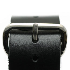 LEATHER NATO STYLE WATCH STRAP - BLACK