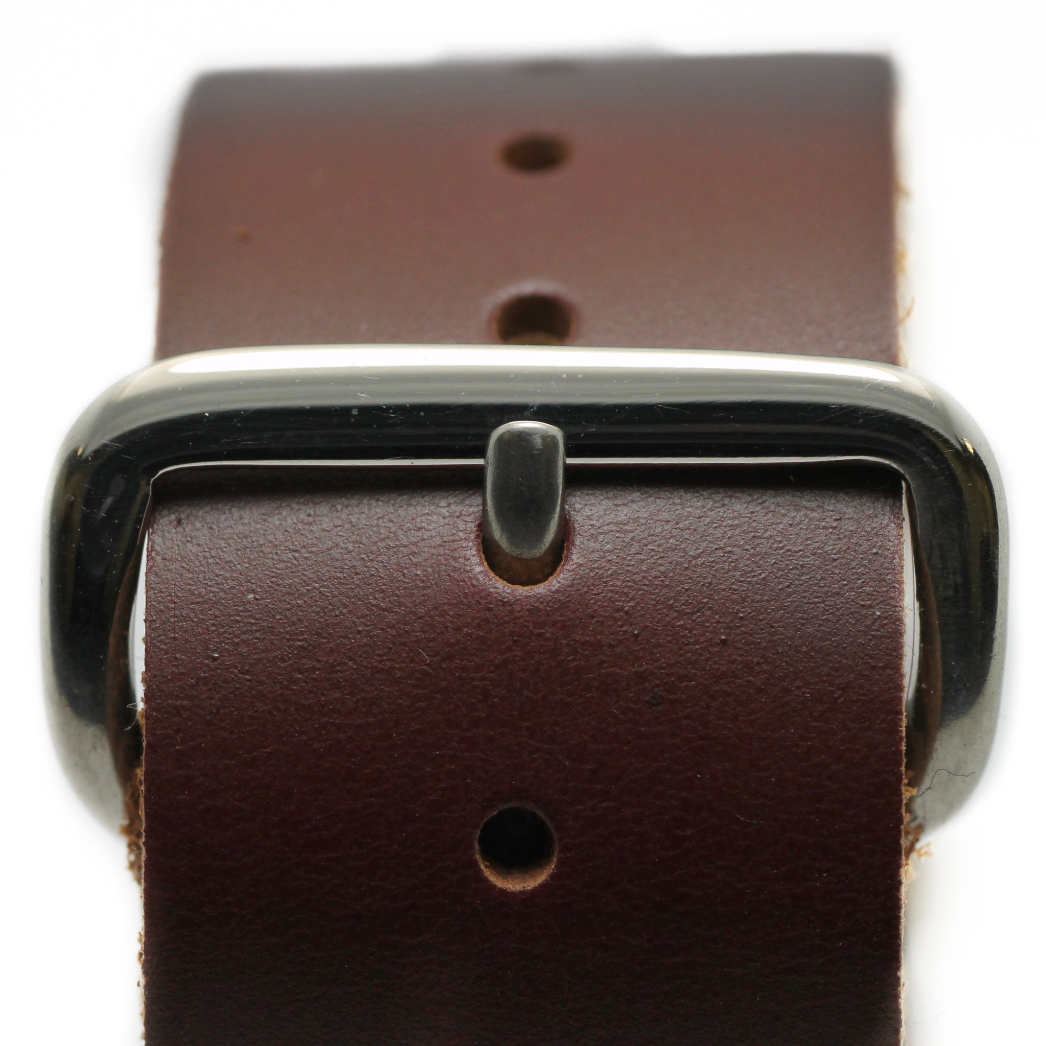 Fixed Strap Leather Military Style Watch Strap