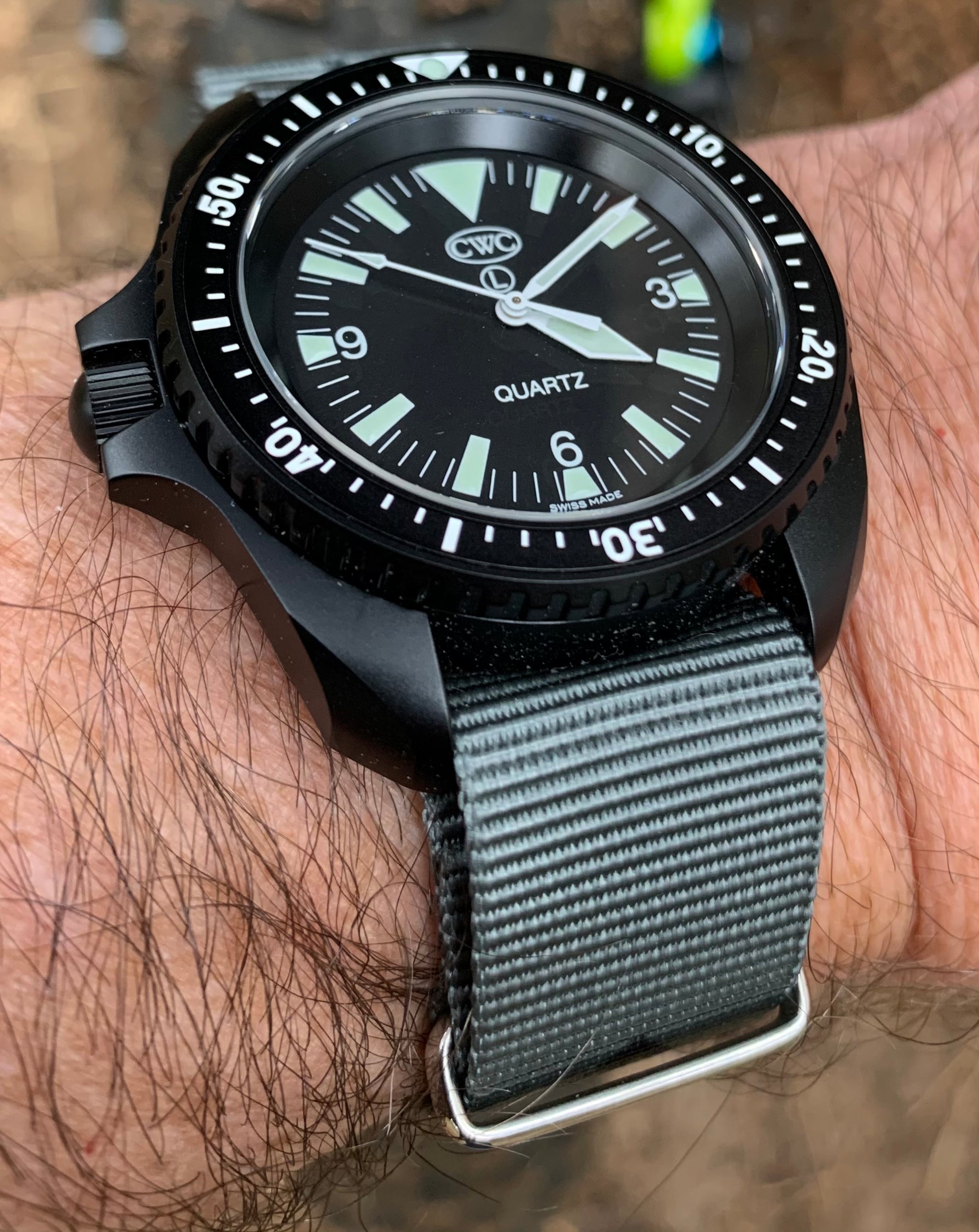 CWC Quartz Divers Watch Mk.2 SBS No Date, Black (SF300 QS120)