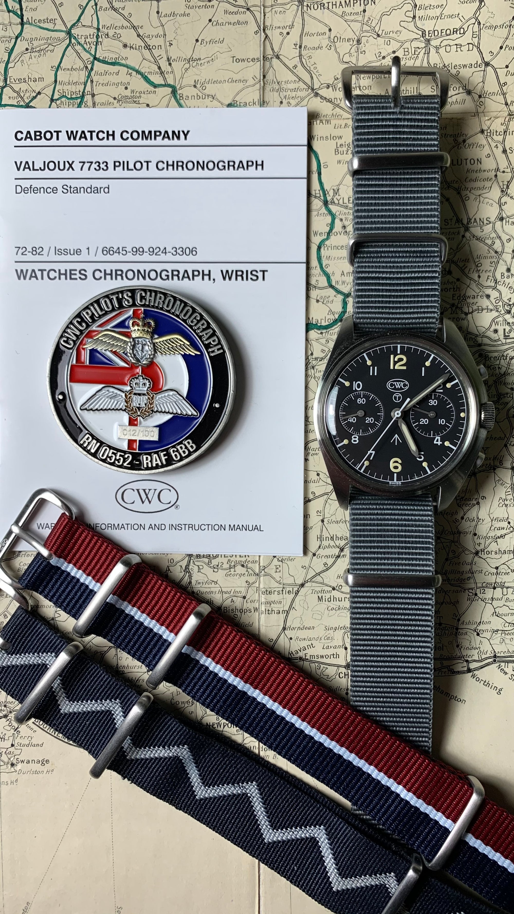 CWC LIMITED EDITION VALJOUX 7733 PILOT CHRONOGRAPH